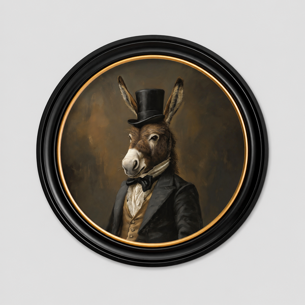 Distinguished Donkey Framed Wall Art x 70cm