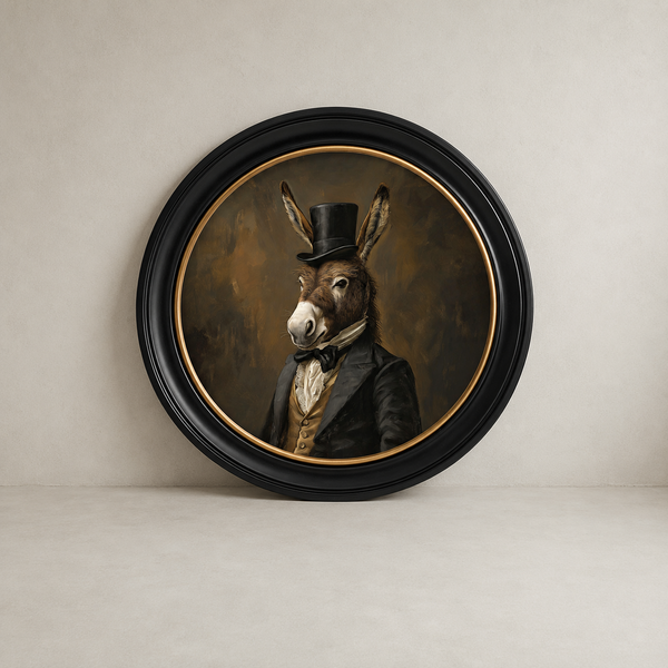Distinguished Donkey Framed Wall Art x 96cm