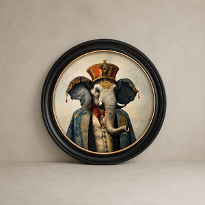 Eccentric Elephant Framed Wall Art x 70cm