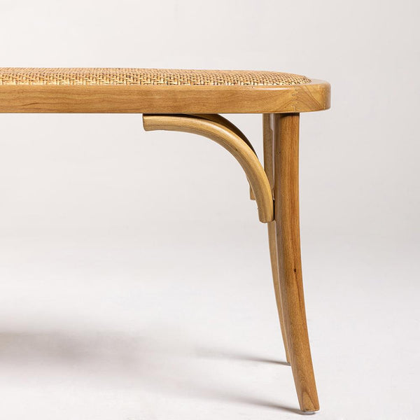 French Wicker Bench