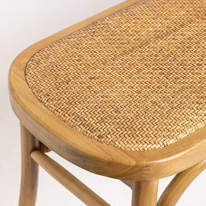 French Wicker Bench