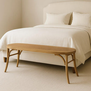 French Wicker Bench