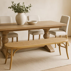 French Wicker Bench