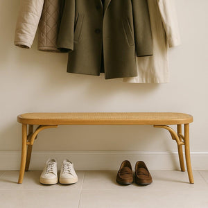 French Wicker Bench