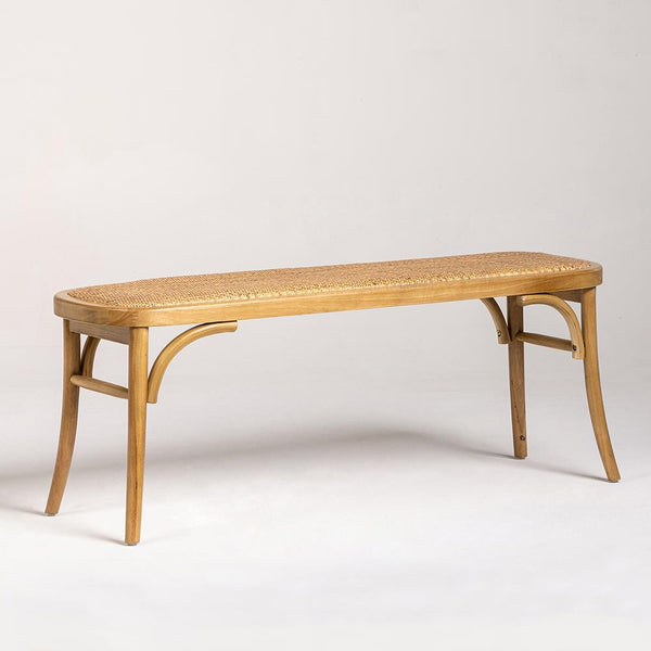 French Wicker Bench