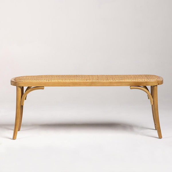 French Wicker Bench