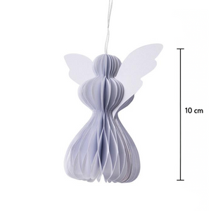Frosty White Paper Angels - Pack of 5 - 10cm