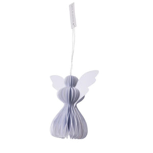 Frosty White Paper Angels - Pack of 5 - 10cm