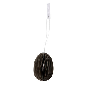 Moss Grey Paper Egg Baubles - Pack of 10 - 7cm