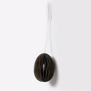 Moss Grey Paper Egg Baubles - Pack of 10 - 7cm