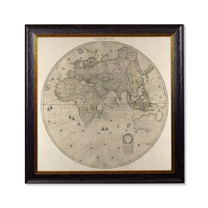 Hemispheres Framed Wall Art - Set of 2 x 70cm