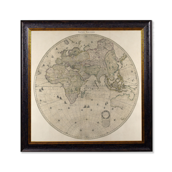 Hemispheres Framed Wall Art - Set of 2 x 70cm
