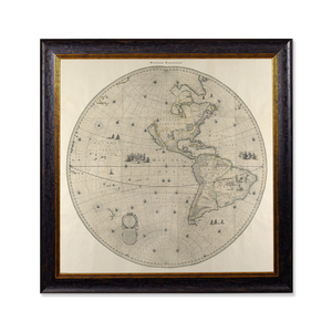 Hemispheres Framed Wall Art - Set of 2 x 70cm