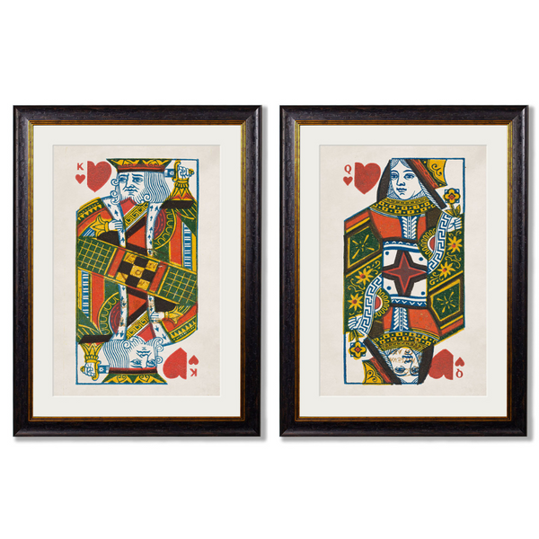 King and Queen of Hearts Framed Wall Art x 50cm