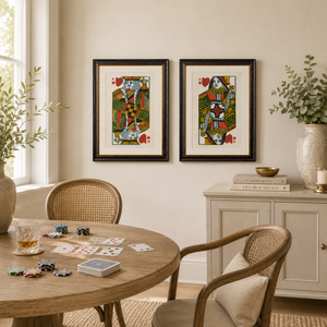 King and Queen of Hearts Framed Wall Art x 70cm