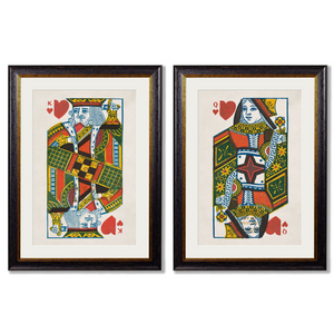King and Queen of Hearts Framed Wall Art x 95cm
