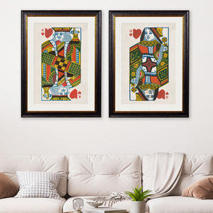 King and Queen of Hearts Framed Wall Art x 95cm