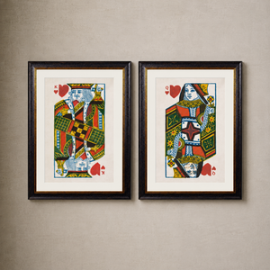King and Queen of Hearts Framed Wall Art x 95cm