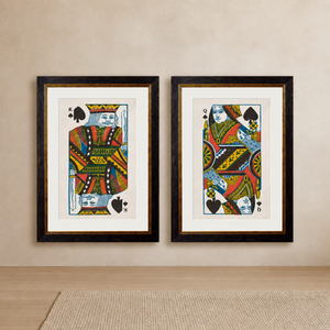 King and Queen of Spades Framed Wall Art x 95cm