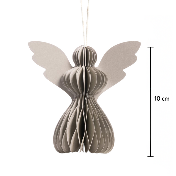 Light Grey Paper Angels - Pack of 5 - 10cm