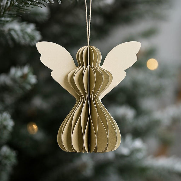 Light Grey Paper Angels - Pack of 5 - 10cm