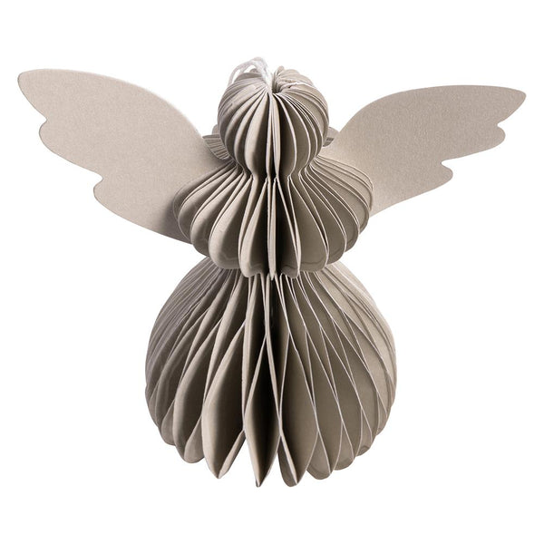 Light Grey Paper Angels - Pack of 5 - 10cm
