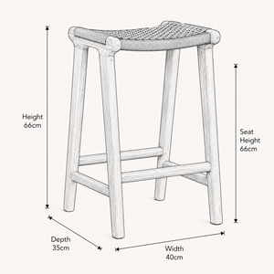London Backless Bar Stool - Grey