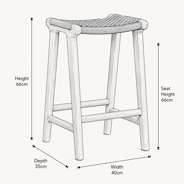 London Backless Bar Stool - Grey