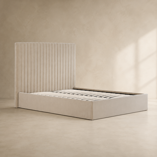 Luna Double Ottoman Bed - Tall Headboard