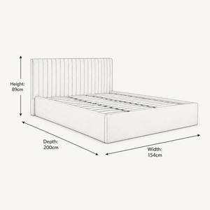 Luna Double Ottoman Bed - Lower Headboard