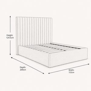 Luna Double Ottoman Bed - Tall Headboard