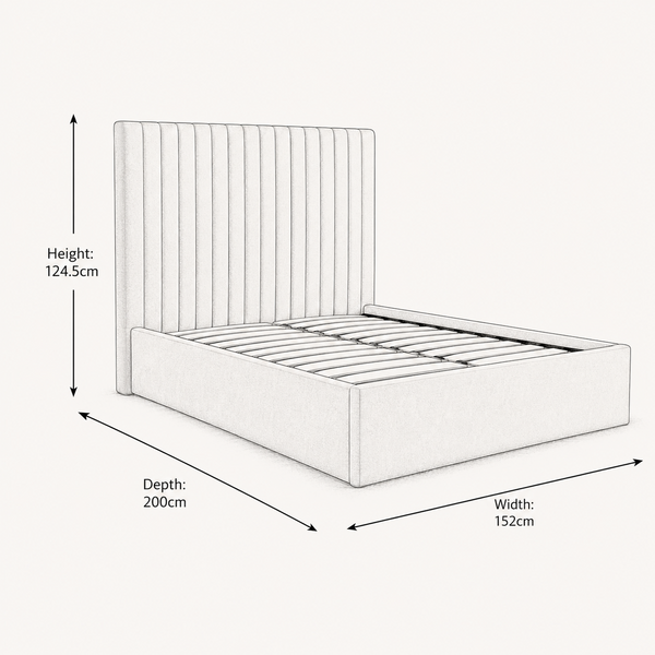 Luna Double Ottoman Bed - Tall Headboard