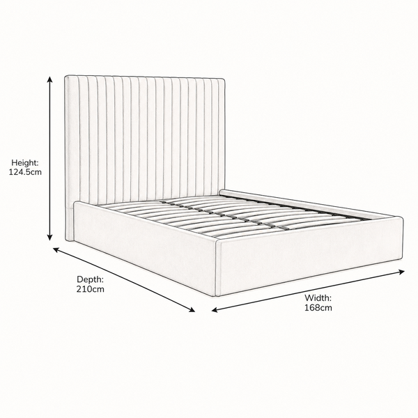 Luna King-Size Ottoman Bed - Tall Headboard