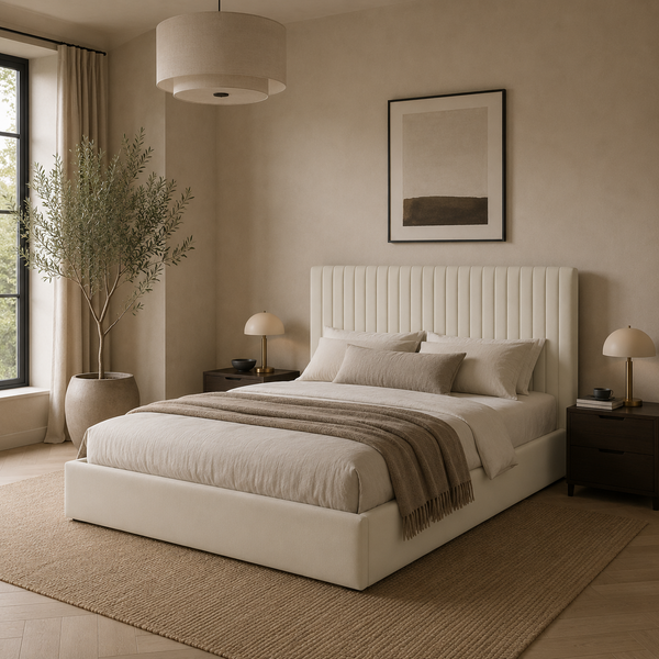 Luna King-Size Ottoman Bed - Tall Headboard
