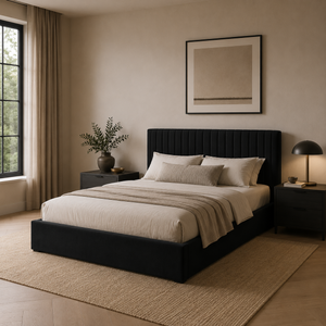 Luna King-Size Ottoman Bed - Lower Headboard