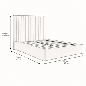 Luna King-Size Ottoman Bed - Tall Headboard