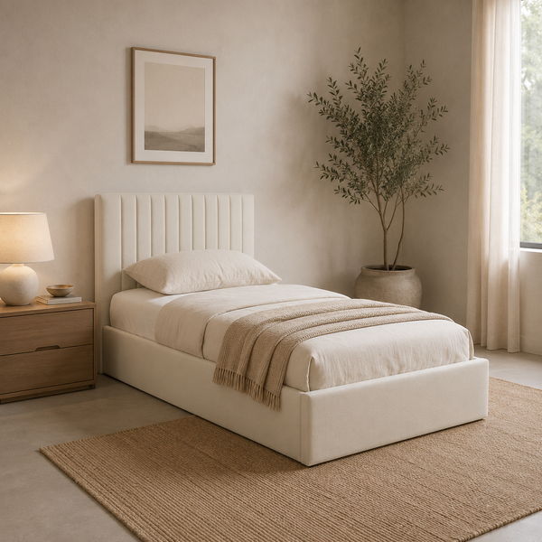 Luna Single Ottoman Bed - Lower Headboard