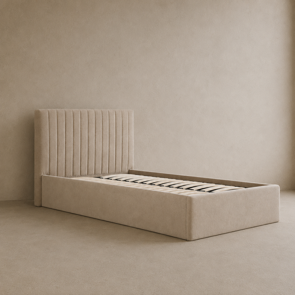 Luna Single Ottoman Bed - Lower Headboard