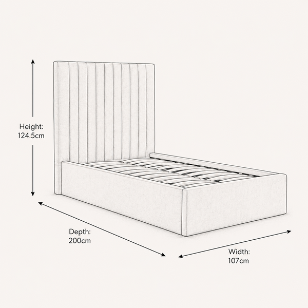Luna Single Ottoman Bed - Tall Headboard