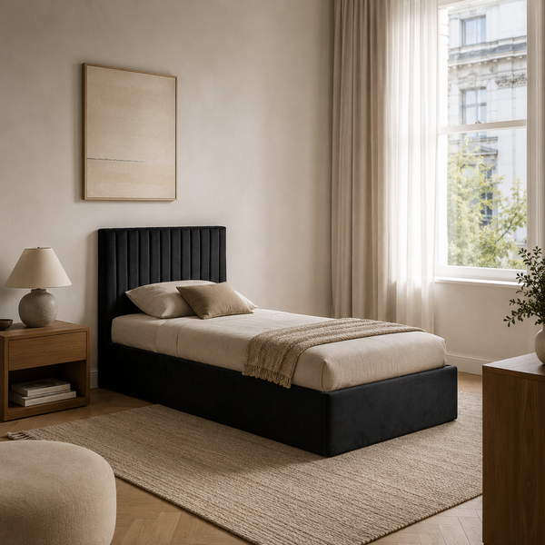 Luna Single Ottoman Bed - Lower Headboard