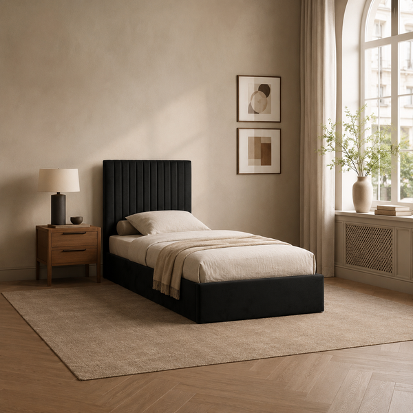 Luna Single Ottoman Bed - Tall Headboard