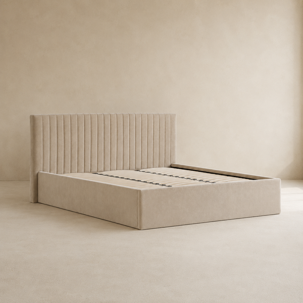 Luna Super King Ottoman Bed - Lower Headboard