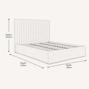 Luna Super King Ottoman Bed - Tall Headboard