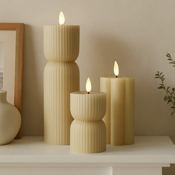 Luxe LED Candle - Stone - 15cm