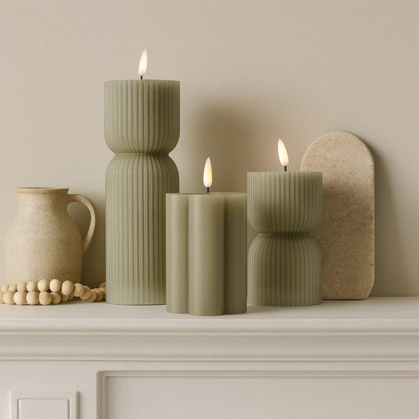 Luxe LED Candle - Grey - 12cm
