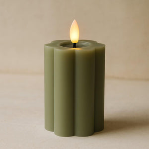 Luxe LED Candle - Grey - 12cm