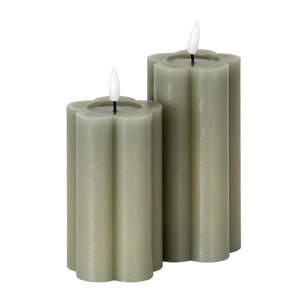 Luxe LED Candle - Grey - 12cm