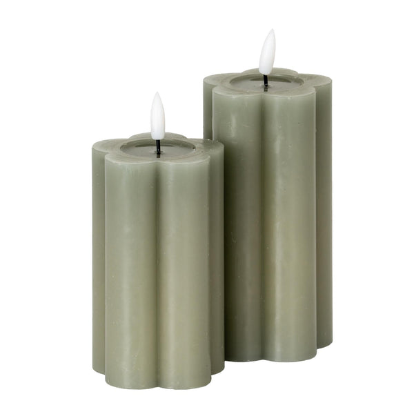 Luxe LED Candle - Grey - 12cm