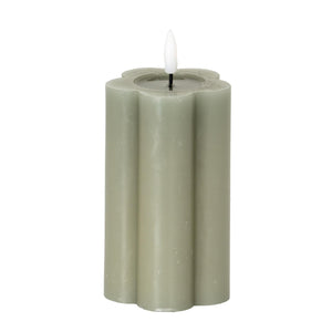 Luxe LED Candle - Grey - 12cm
