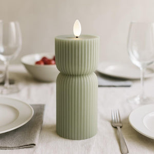 Luxe LED Candle - Grey - 14cm